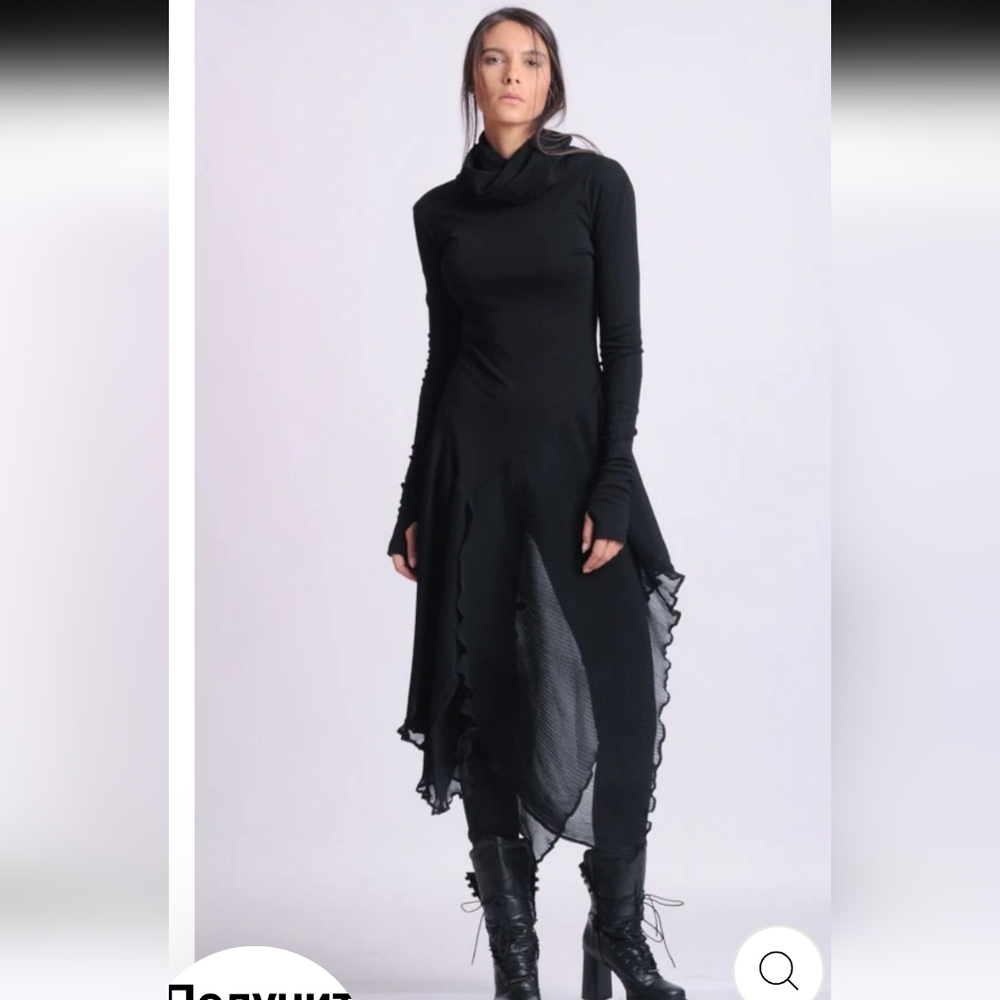 Elegant Black Long Sleeve Dress